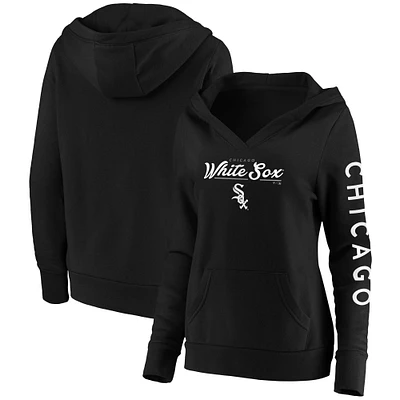Women's Fanatics Black Chicago White Sox Core High Class Crossover Pullover Hoodie