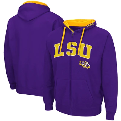 Men's Colosseum LSU Tigers Big & Tall Full-Zip Hoodie