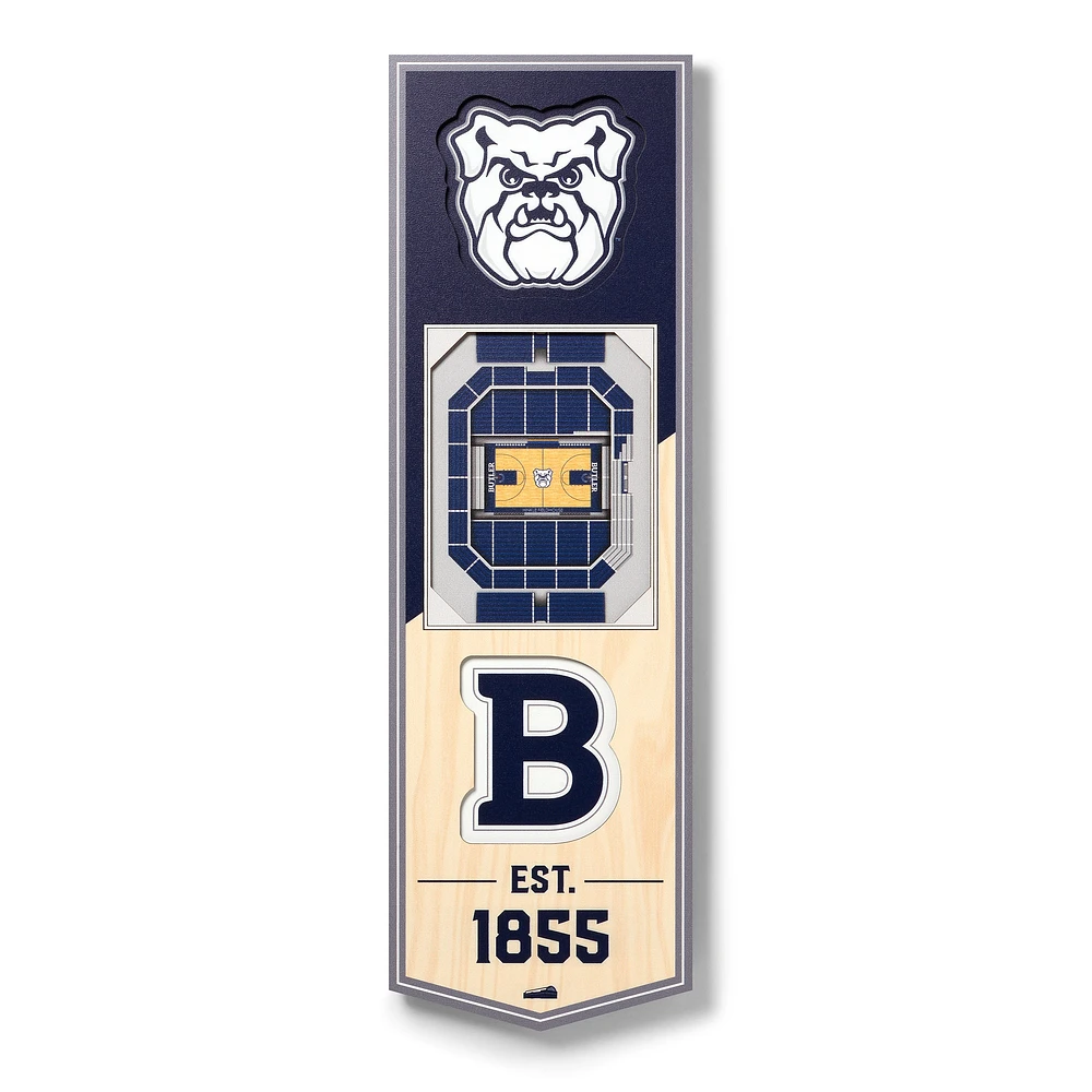 Butler Bulldogs 6'' x 19'' 3D StadiumView Banner