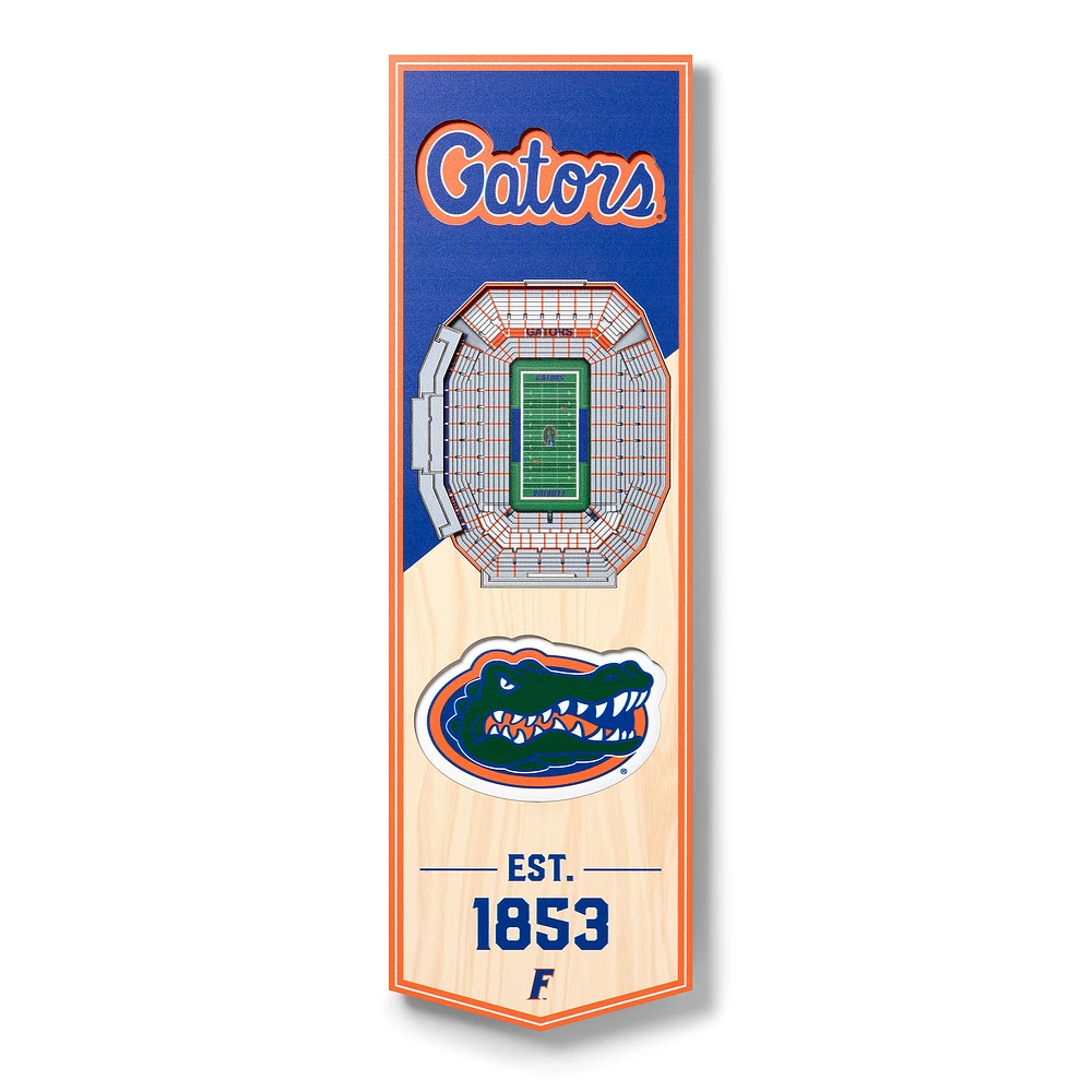 Florida Gators 6'' x 19'' 3D StadiumView Banner