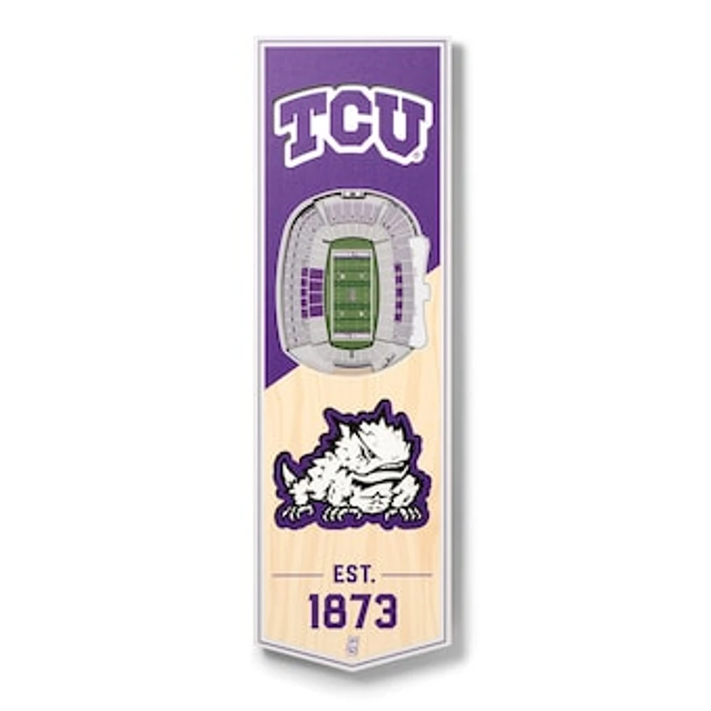 TCU Horned Frogs 6'' x 19'' 3D StadiumView Banner