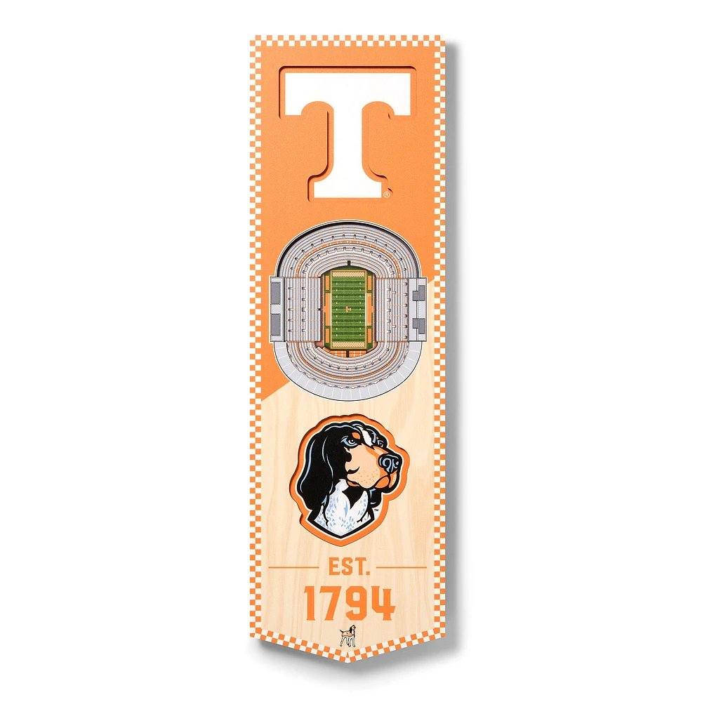 Tennessee Volunteers 6'' x 19'' 3D StadiumView Banner