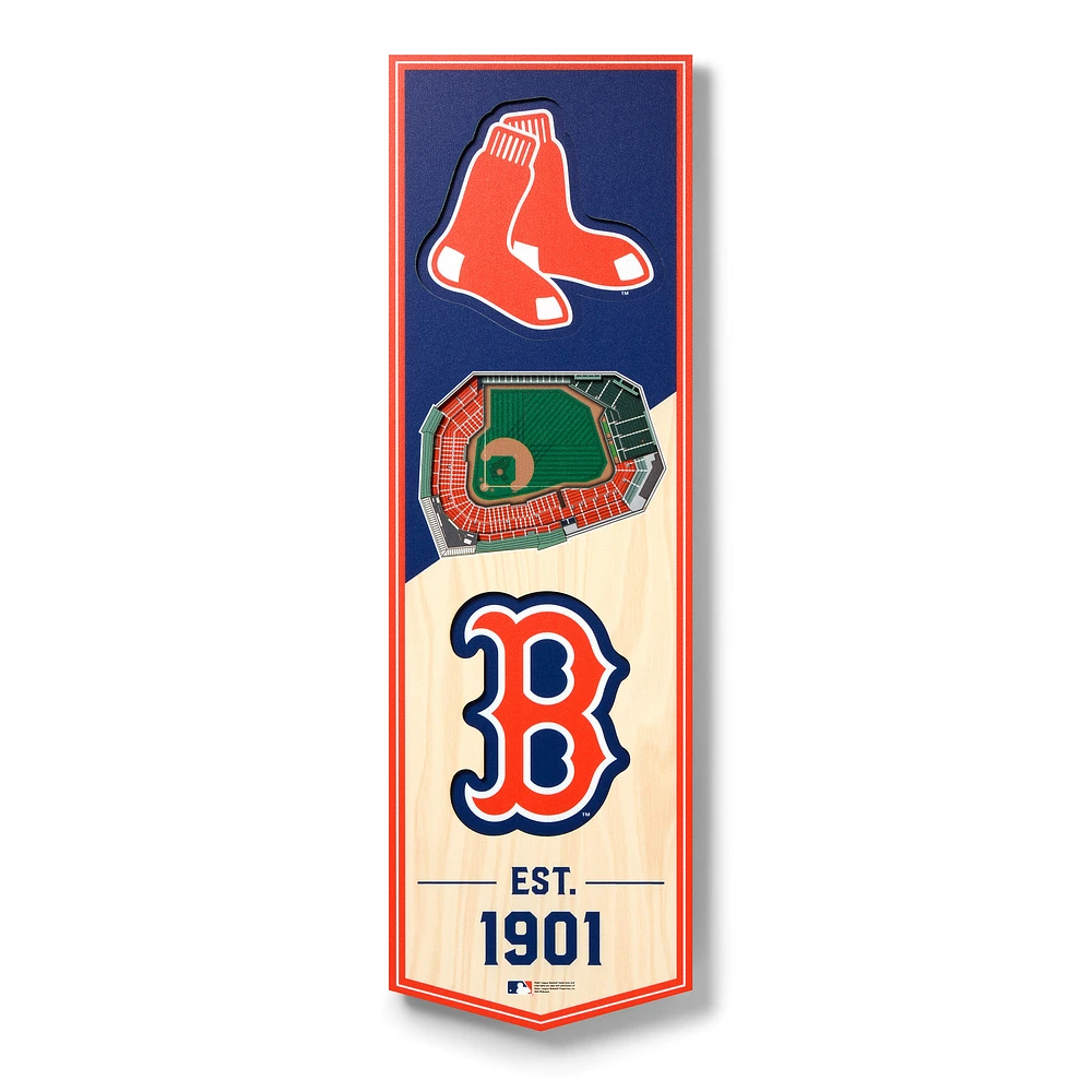 Boston Red Sox 6'' x 19'' 3D StadiumView Banner