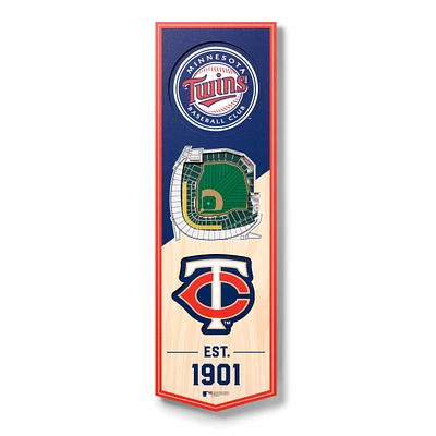 Minnesota Twins 6'' x 19'' 3D StadiumView Banner