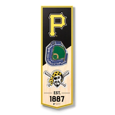 Pittsburgh Pirates 6'' x 19'' 3D StadiumView Banner