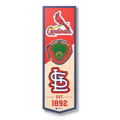St. Louis Cardinals 6'' x 19'' 3D StadiumView Banner