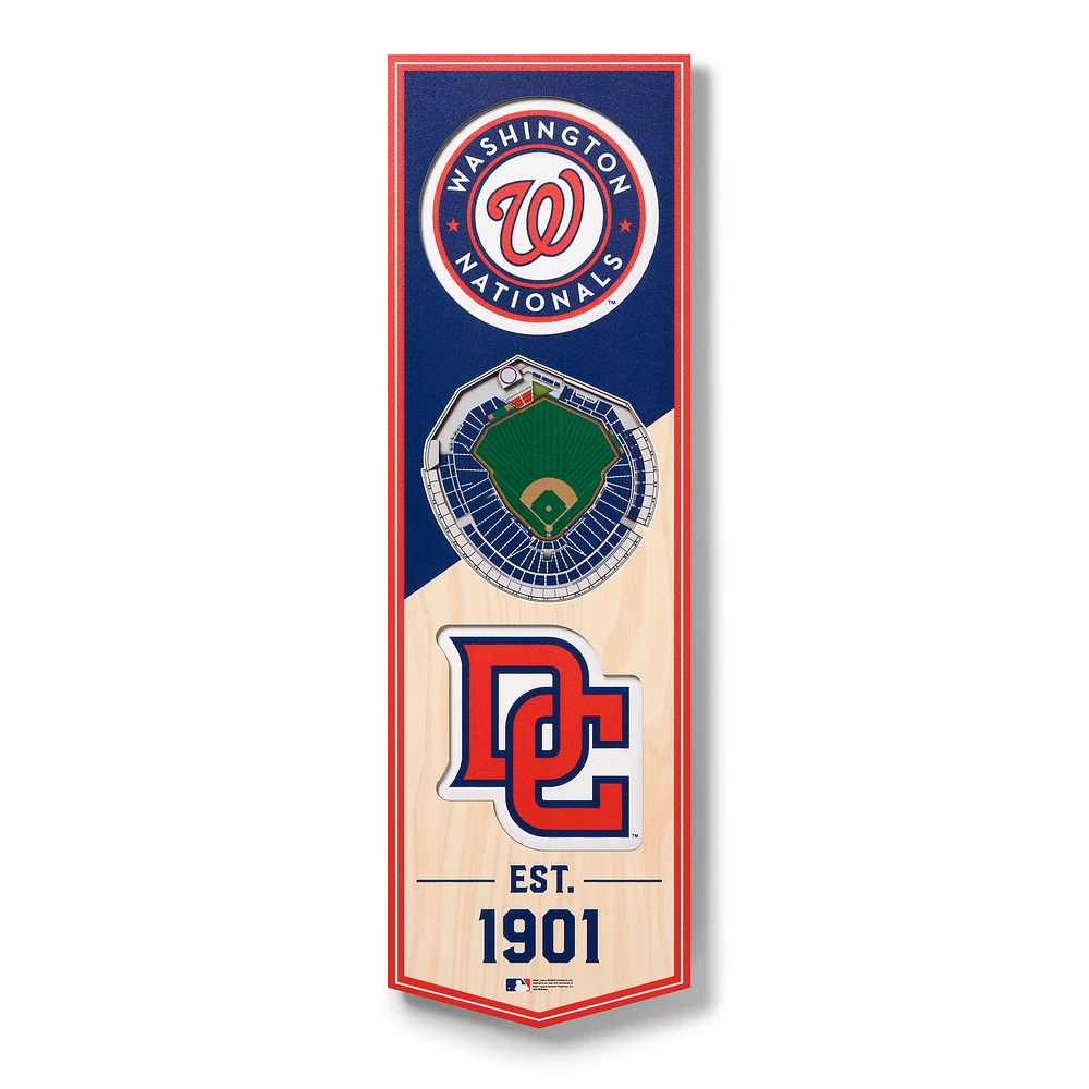 Washington Nationals 6'' x 19'' 3D StadiumView Banner