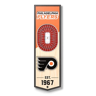 Philadelphia Flyers 6'' x 19'' 3D StadiumView Banner