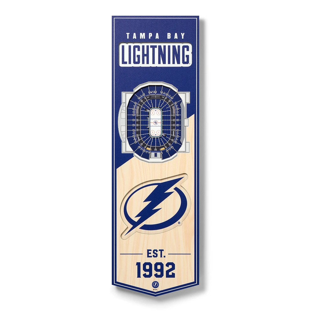 Tampa Bay Lightning 6'' x 19'' 3D StadiumView Banner