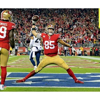 George Kittle San Francisco 49ers Unsigned Touchdown Celebration Photograph