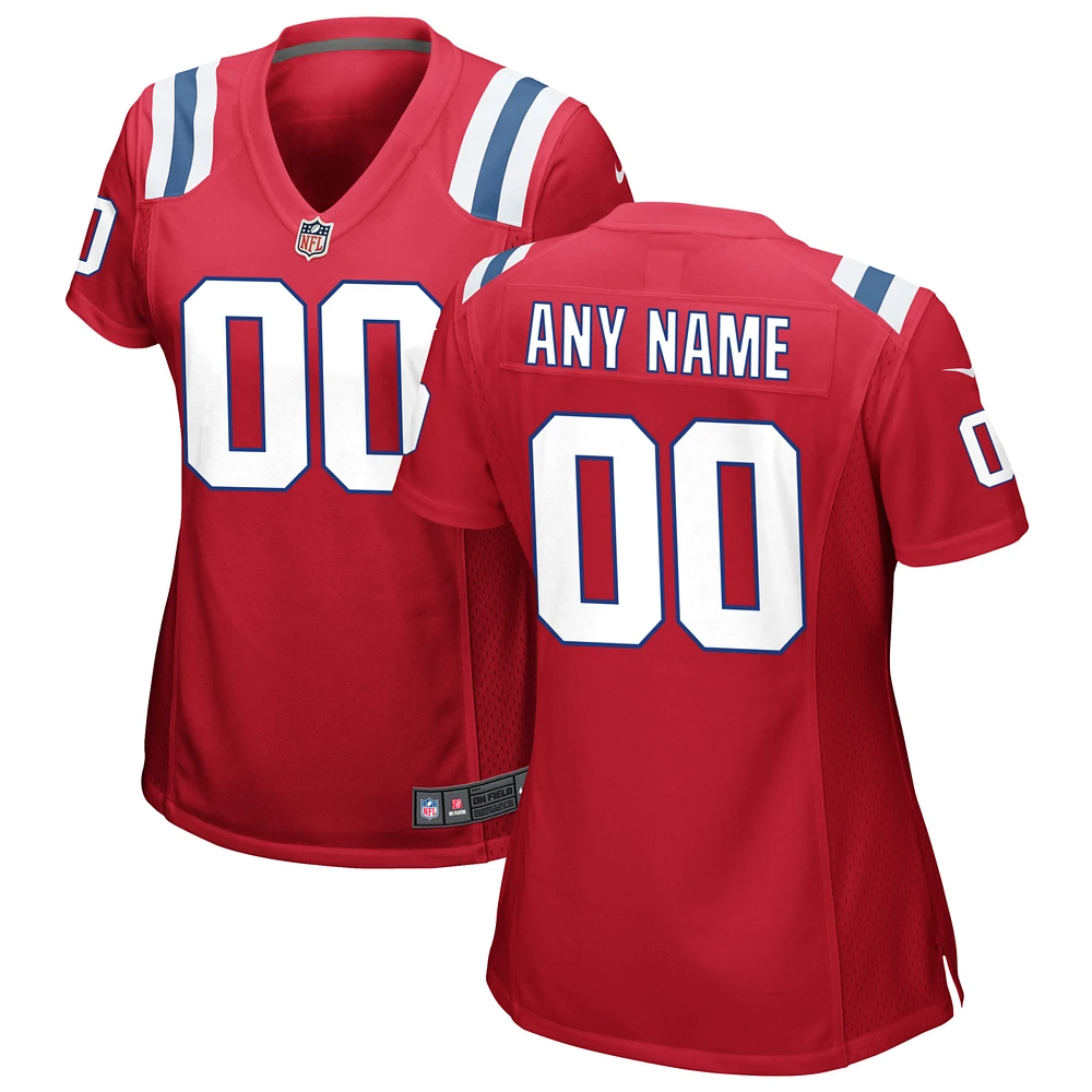 Women's Nike Red New England Patriots Alternate Custom Jersey