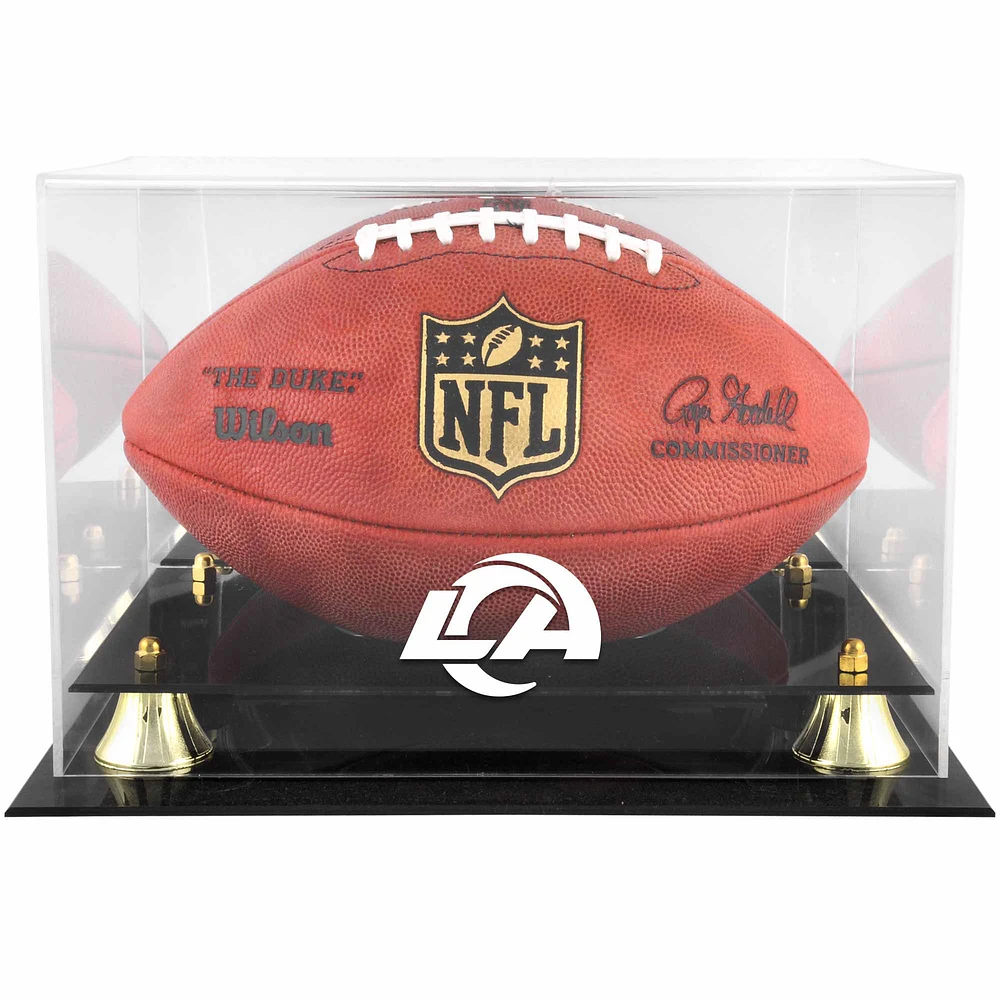 Los Angeles Rams Golden Classic Football Team Logo Display Case with Mirror Back