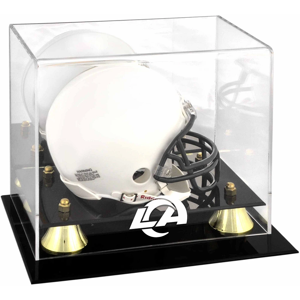Los Angeles Rams Golden Classic Team Logo Mini Helmet Display Case