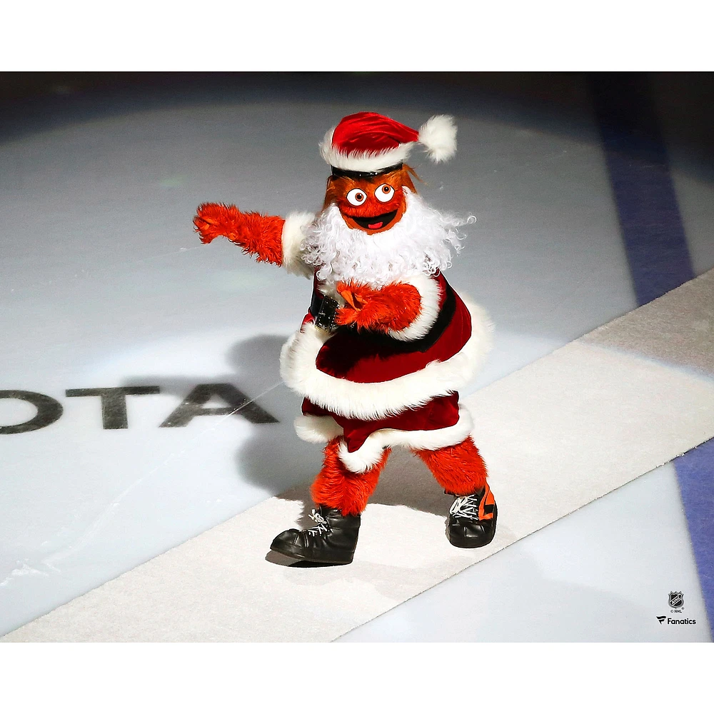 Gritty Philadelphia Flyers Unsigned Santa Claus Photograph
