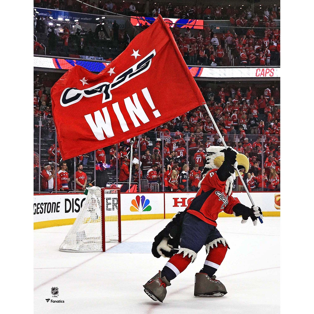 Slapshot Washington Capitals Unsigned Waving Flag Photograph