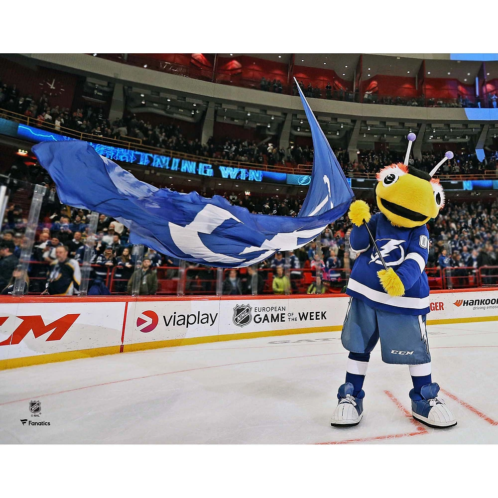 Thunderbug Tampa Bay Lightning Unsigned Waving Flag Photograph