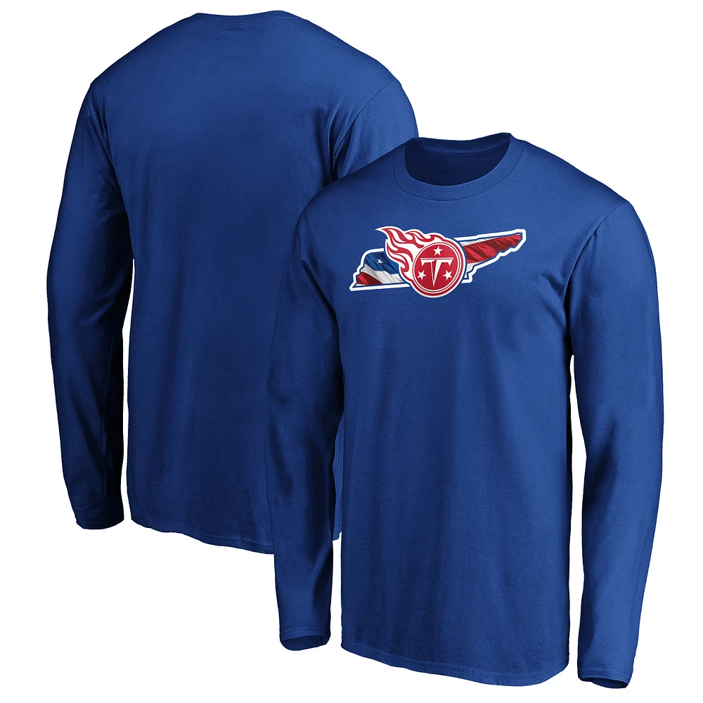 Men's Royal Tennessee Titans Banner State Long Sleeve T-Shirt
