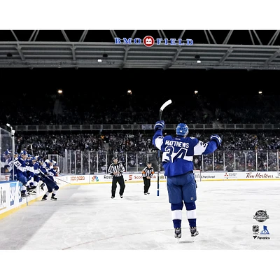 Auston Matthews Toronto Maple Leafs Unsigned 2017 NHL Centennial Classic Game-Winning Goal Celebration Photograph