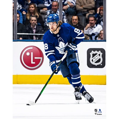 William Nylander Toronto Maple Leafs Unsigned Blue Jersey Skating Photograph