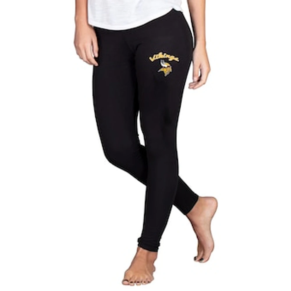 Women's Concepts Sport Black Minnesota Vikings Lightweight Fraction Lounge Leggings