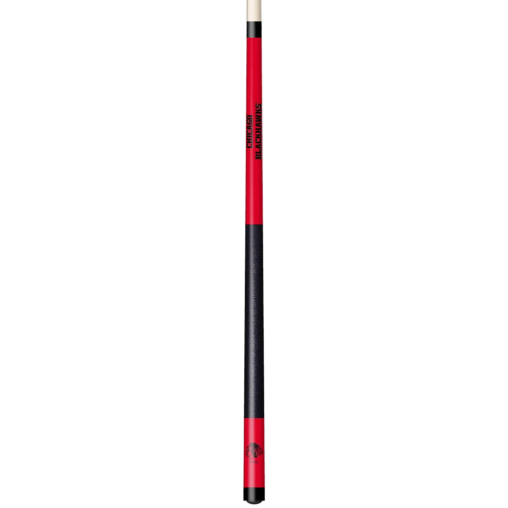 Imperial Chicago Blackhawks Team Color Laser-Etched Cue Stick