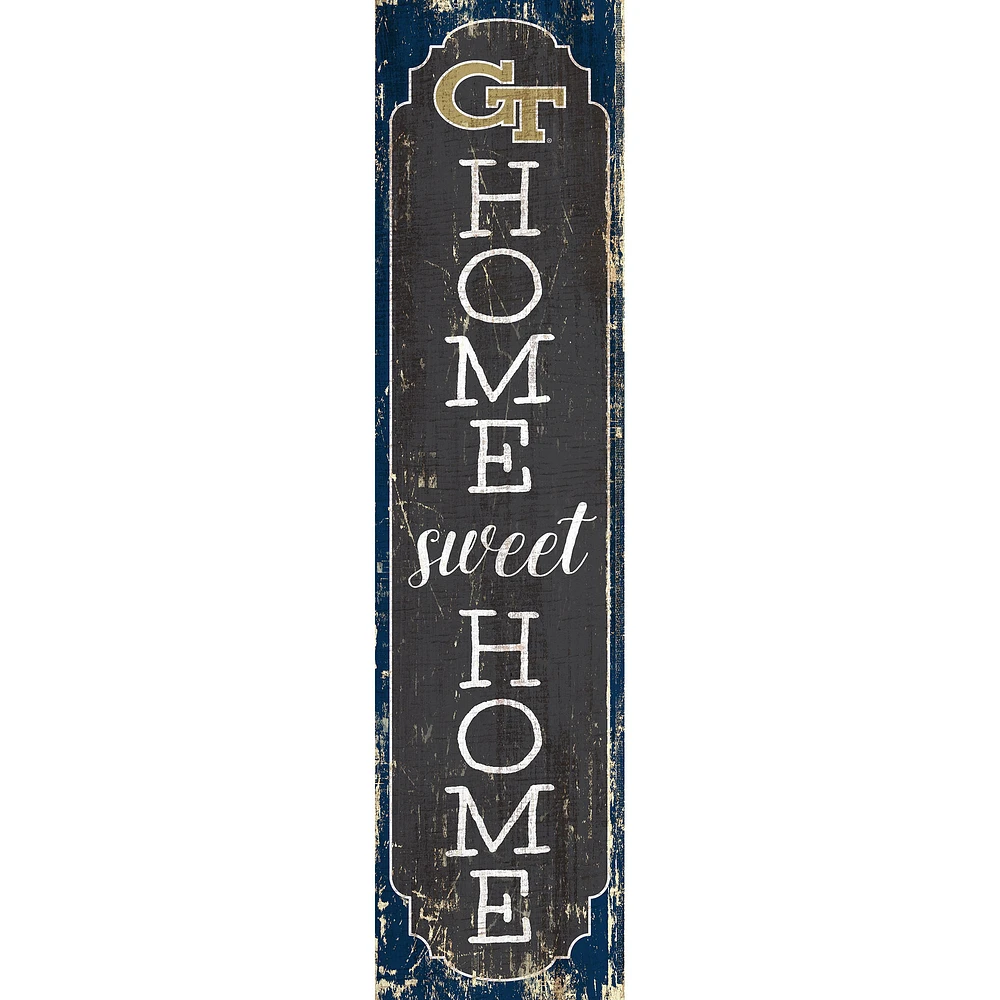 Georgia Tech Yellow Jackets 24" Home Sweet Home Leaner Sign