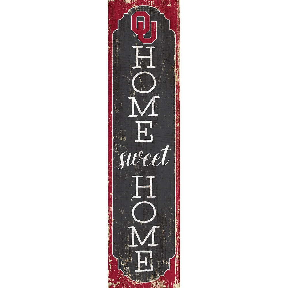 Oklahoma Sooners 24" Home Sweet Home Leaner Sign