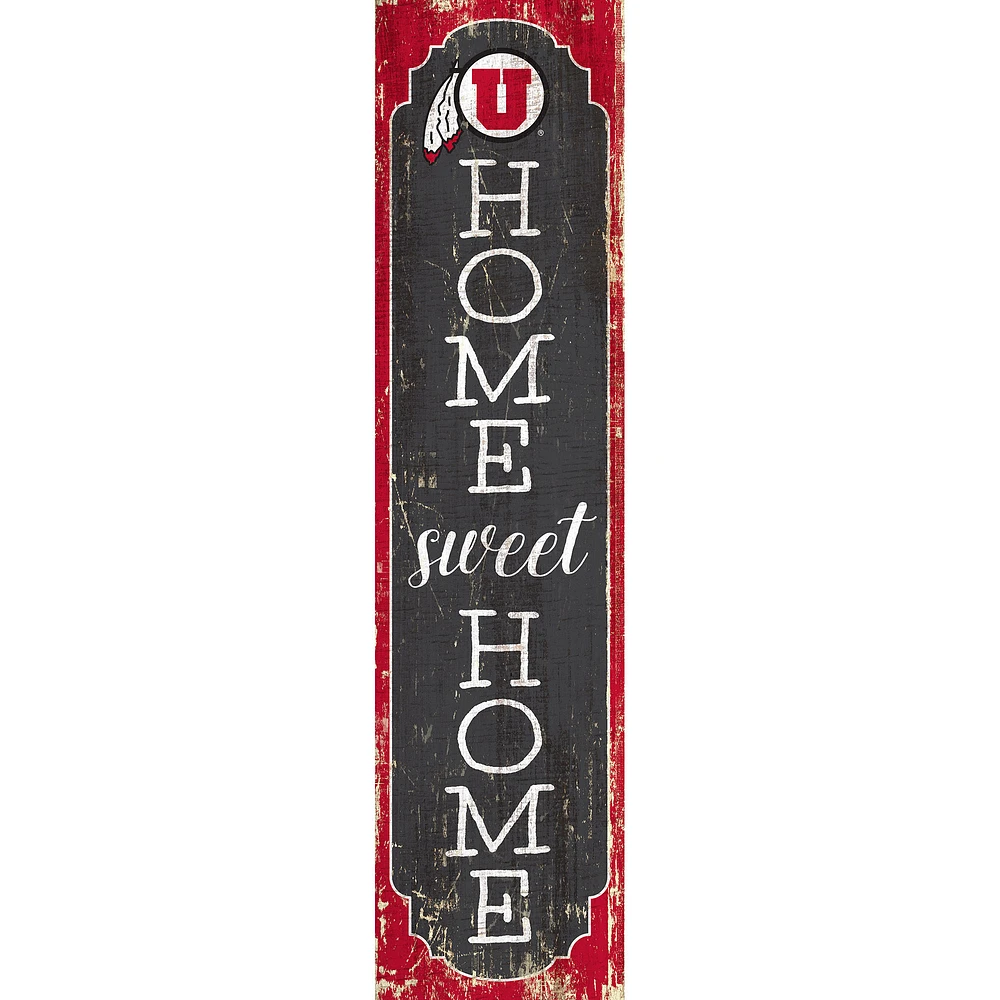 Utah Utes 24" Home Sweet Home Leaner Sign