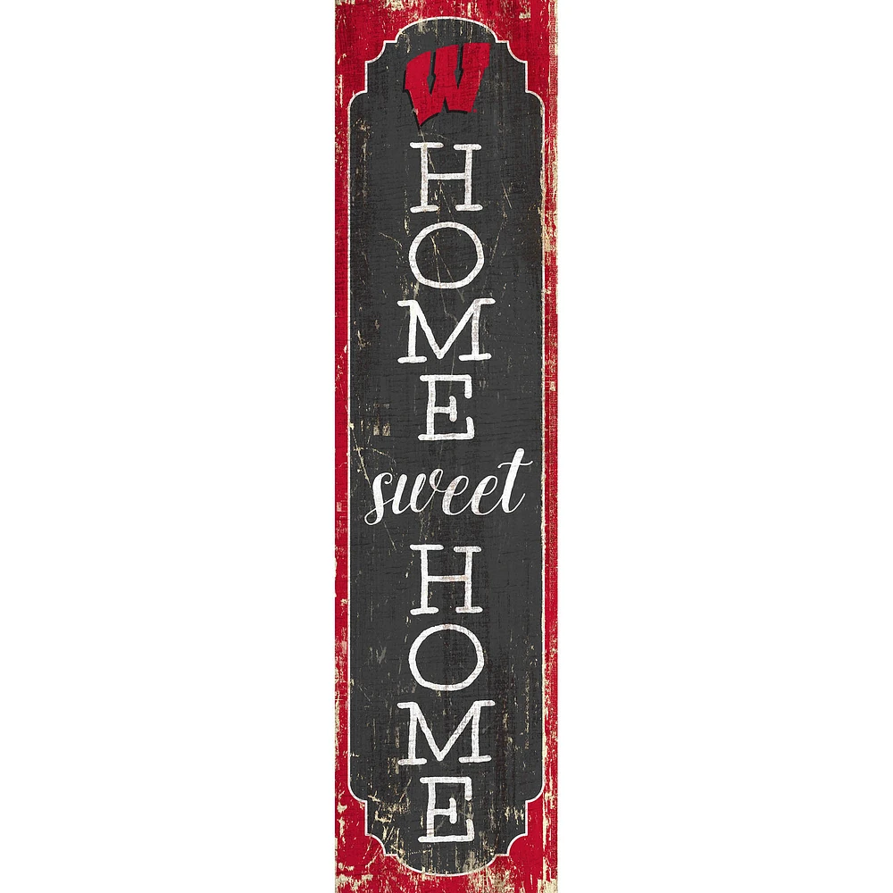 Wisconsin Badgers 24" Home Sweet Home Leaner Sign