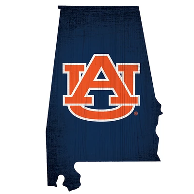Auburn Tigers 12" Logo State Sign