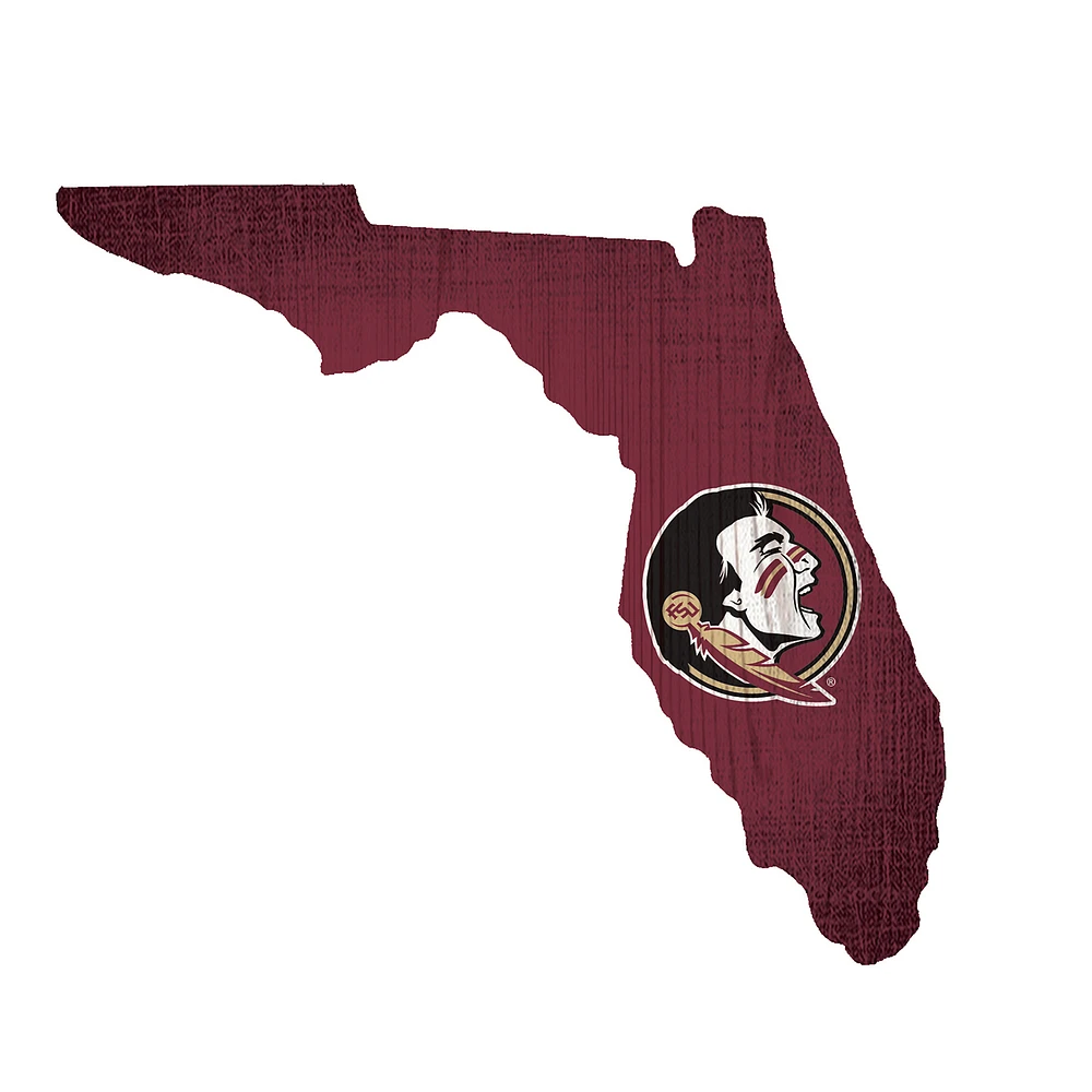Florida State Seminoles 12" Logo State Sign