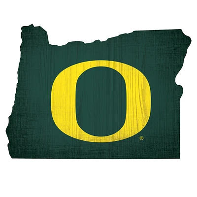 Oregon Ducks 12" Logo State Sign
