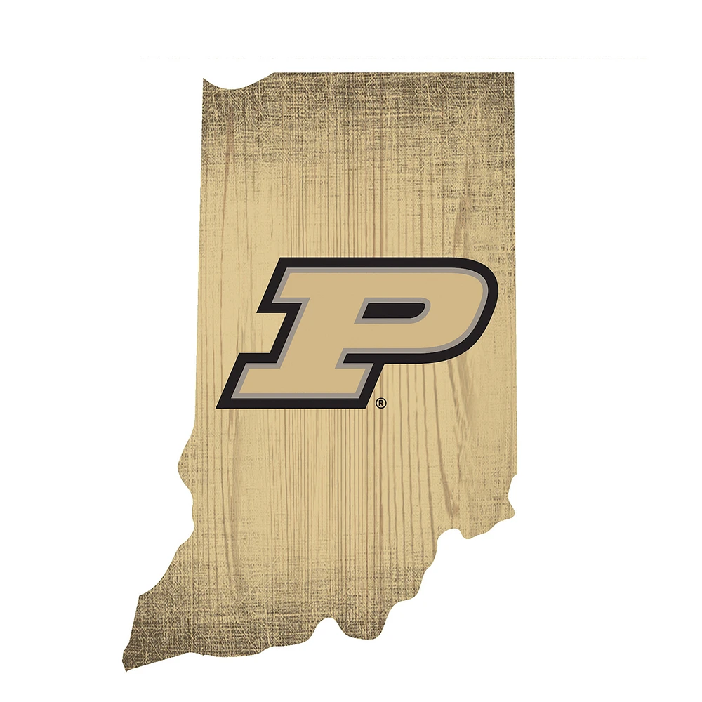 Purdue Boilermakers 12" Logo State Sign