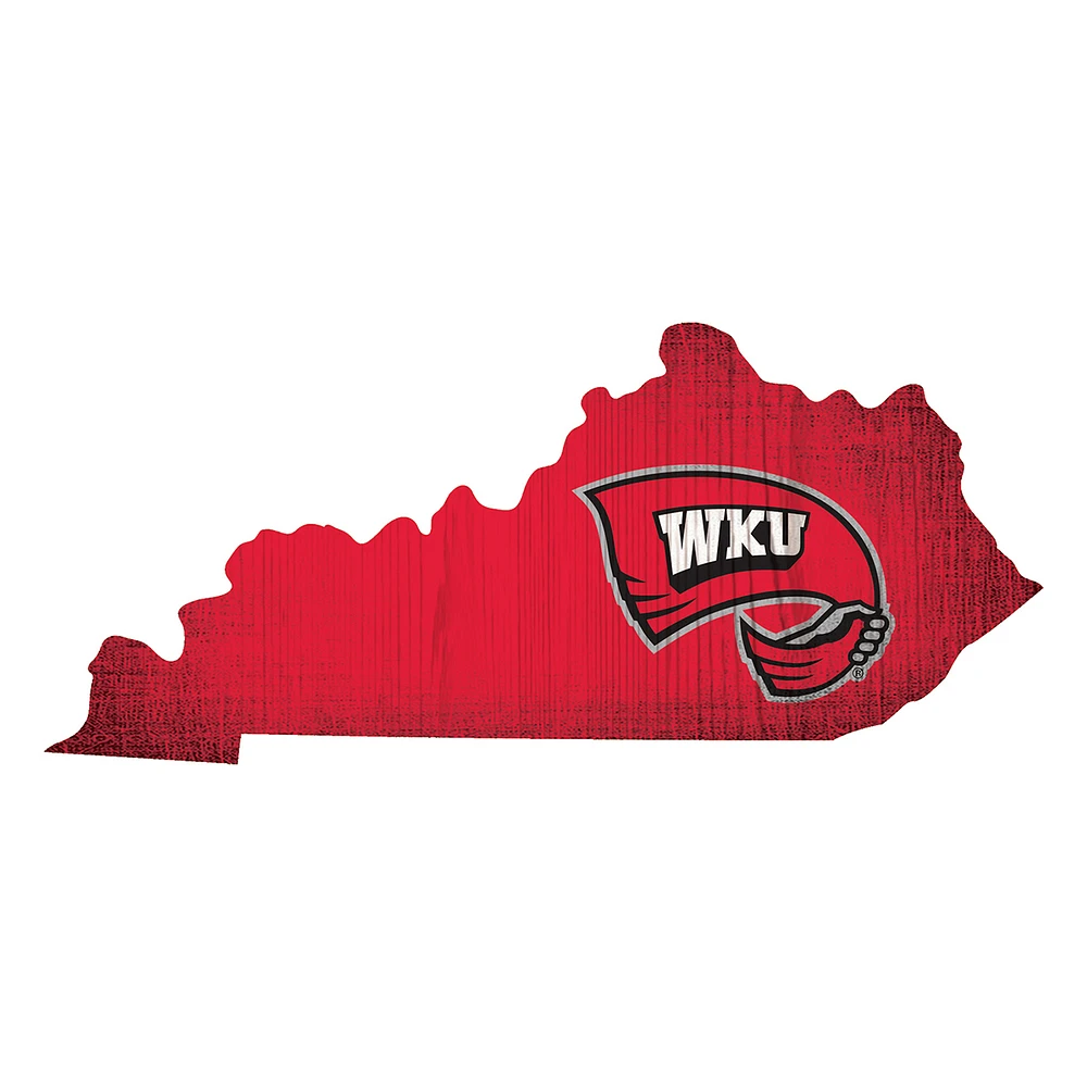 Western Kentucky Hilltoppers 12" Logo State Sign