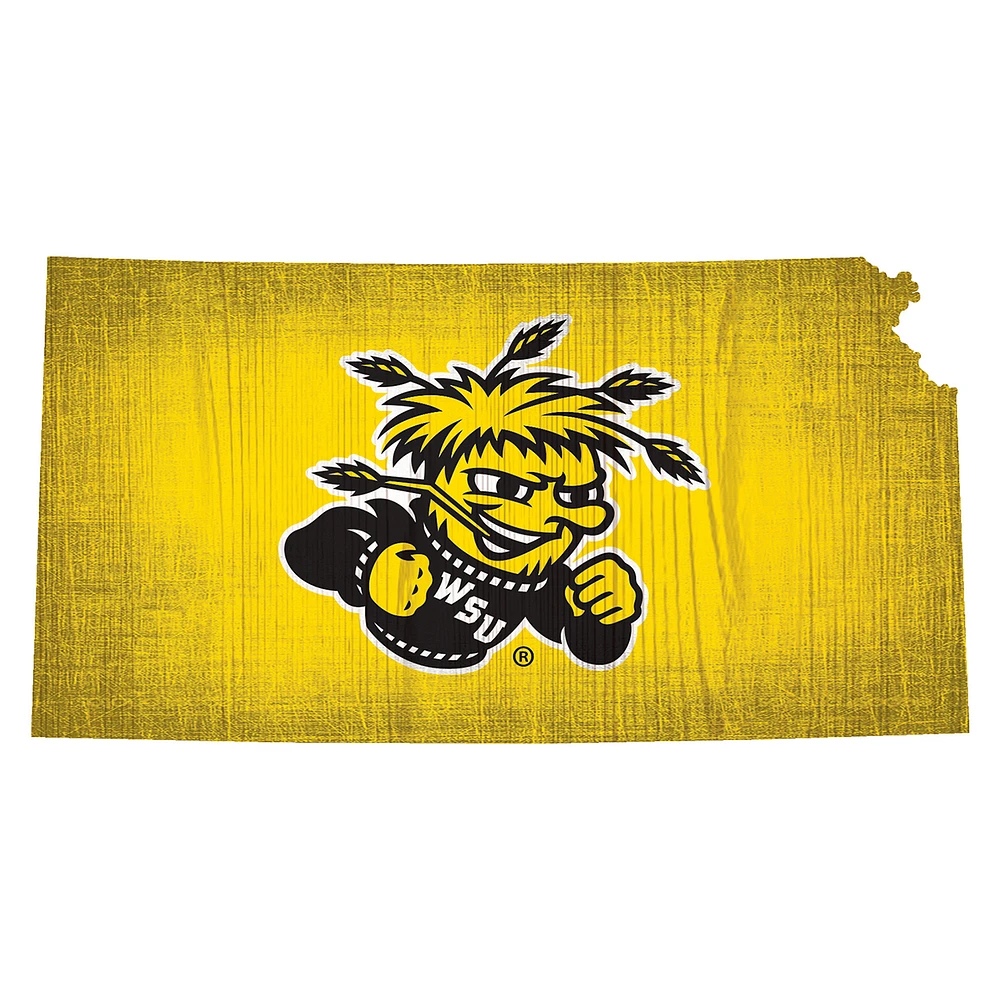 Wichita State Shockers 12" Logo State Sign