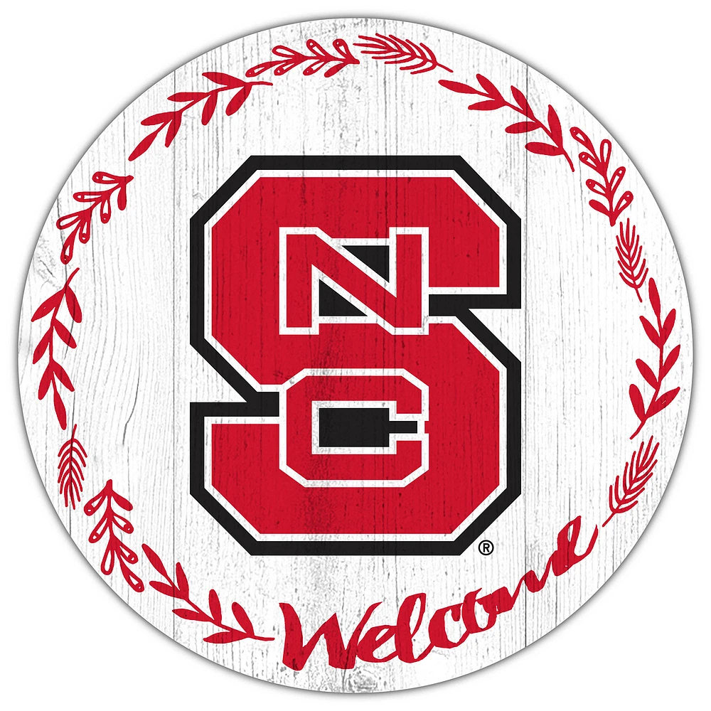 NC State Wolfpack 12" Welcome Circle Sign