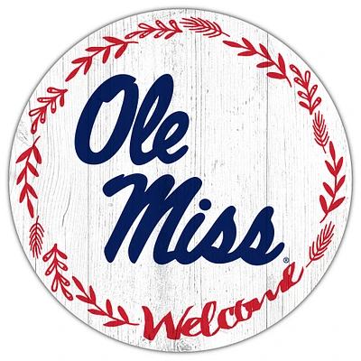 Ole Miss Rebels 12" Welcome Circle Sign