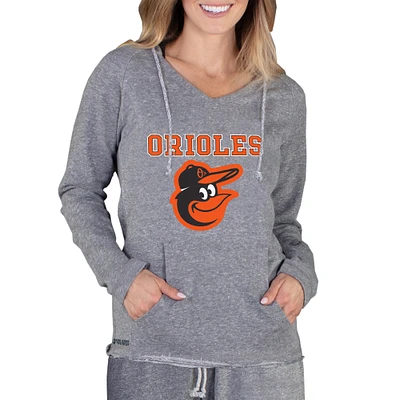 Women's Concepts Sport Gray Baltimore Orioles Mainstream Terry Long Sleeve Hoodie Top
