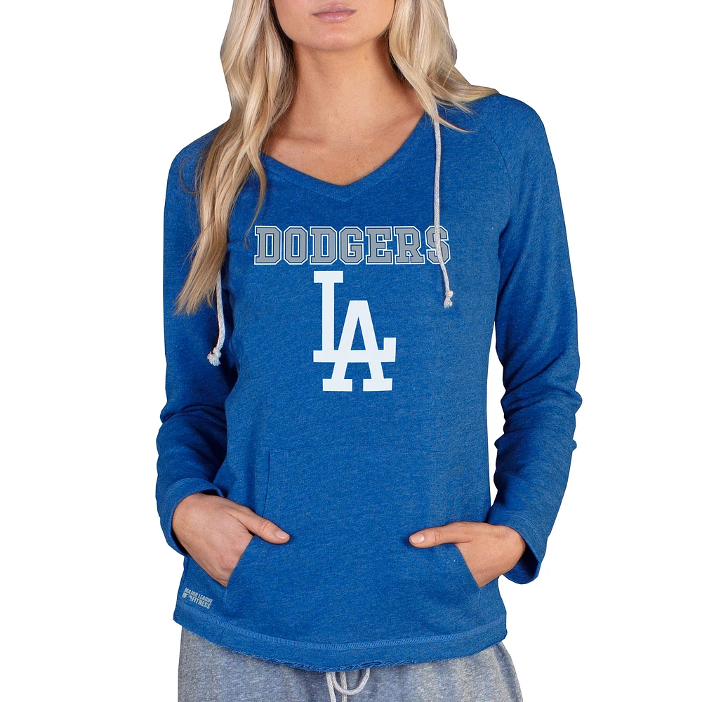 Women's Concepts Sport Royal Los Angeles Dodgers Mainstream Terry Long Sleeve Hoodie Top