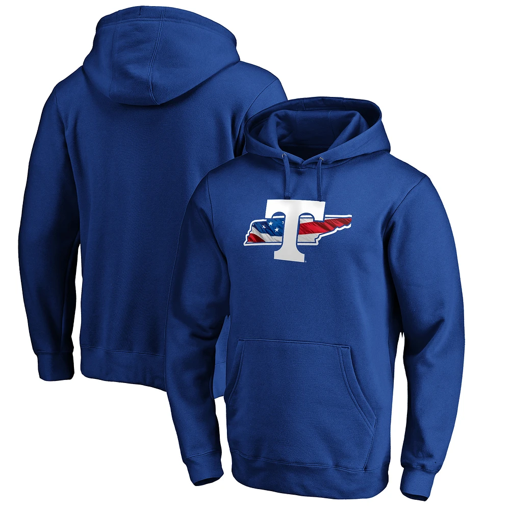 Men's Royal Tennessee Volunteers Banner State Pullover Hoodie