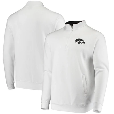 Men's Colosseum White Iowa Hawkeyes Tortugas Logo Quarter-Zip Jacket