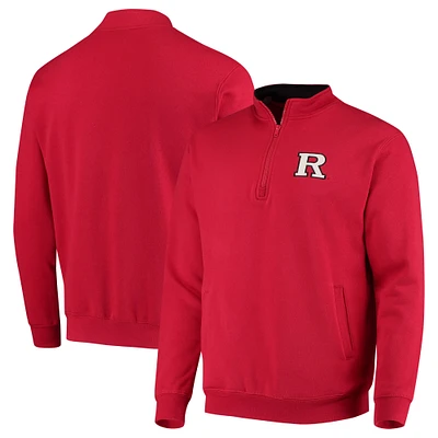 Men's Colosseum Scarlet Rutgers Knights Tortugas Logo Quarter-Zip Jacket