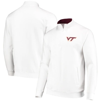 Men's Colosseum White Virginia Tech Hokies Tortugas Logo Quarter-Zip Jacket
