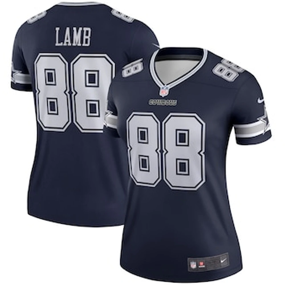 Women's Nike CeeDee Lamb  Navy Dallas Cowboys Legend Player Performance Top