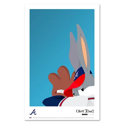 Bugs Bunny Atlanta Braves 11'' x 17'' Art Poster