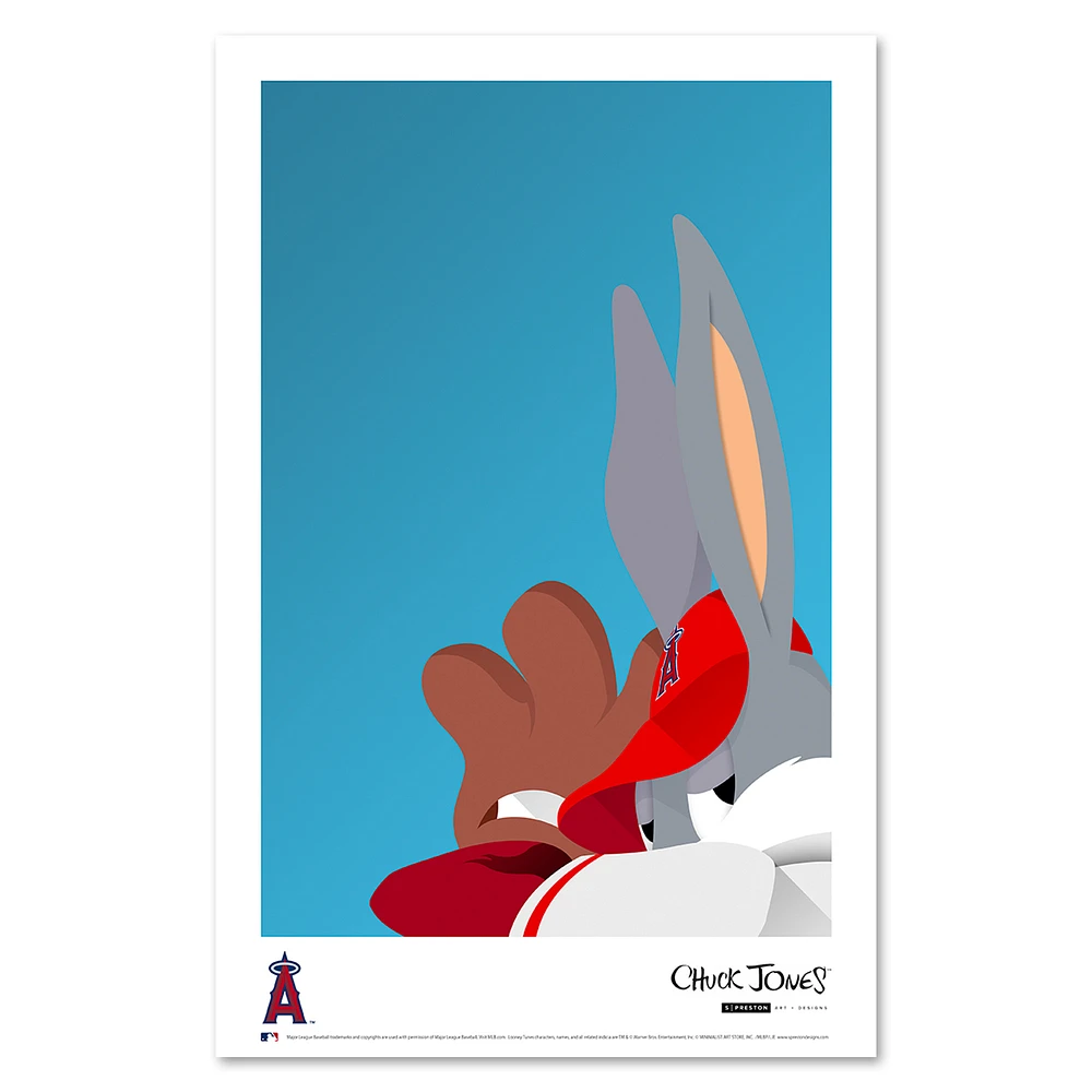 Bugs Bunny Los Angeles Angels 11'' x 17'' Art Poster