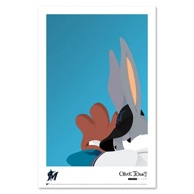 Bugs Bunny Miami Marlins 11'' x 17'' Art Poster