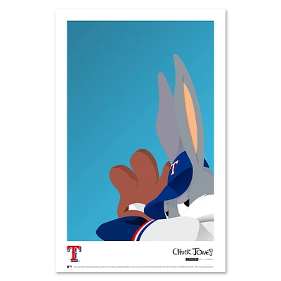 Bugs Bunny Texas Rangers 11'' x 17'' Art Poster