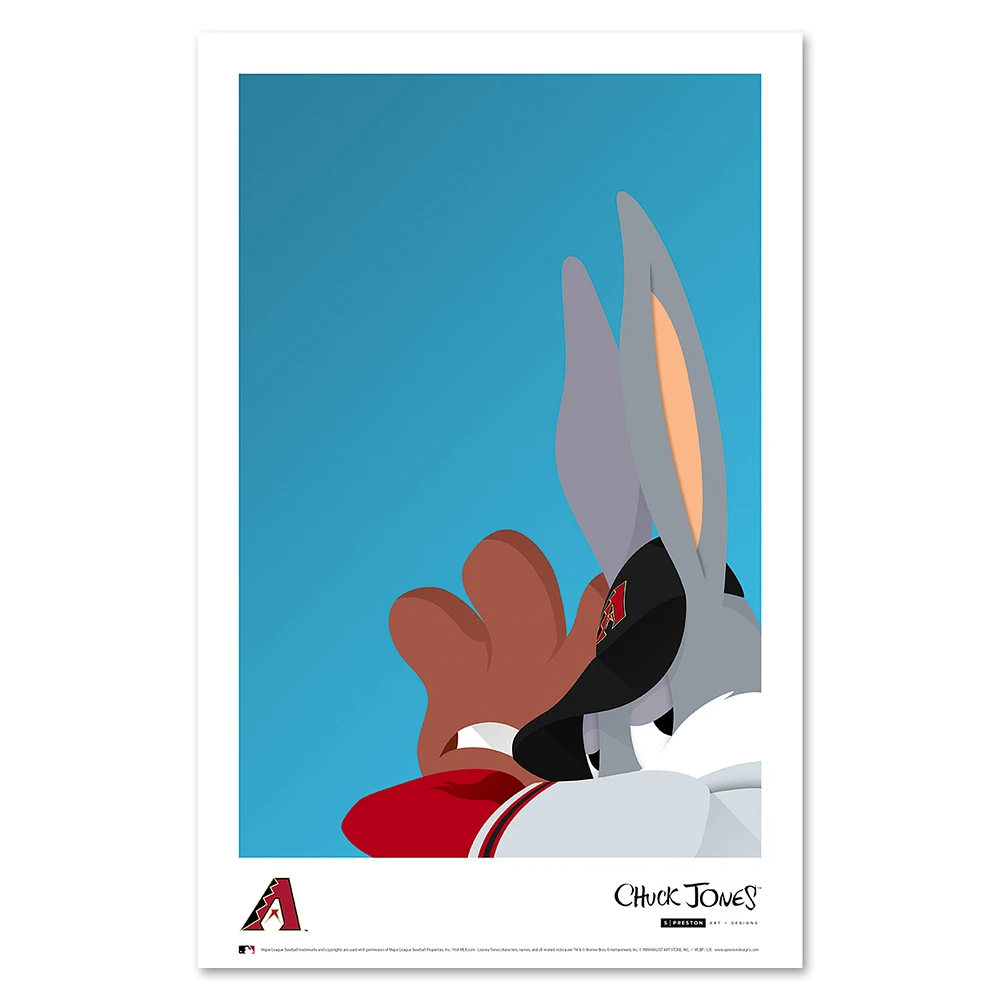 Bugs Bunny Arizona Diamondbacks 11'' x 17'' Art Poster