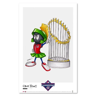 Marvin the Martian Washington Nationals 2019 World Series Champions 11'' x 17'' Art Poster